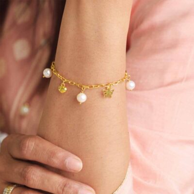Pearl Charm Bracelet