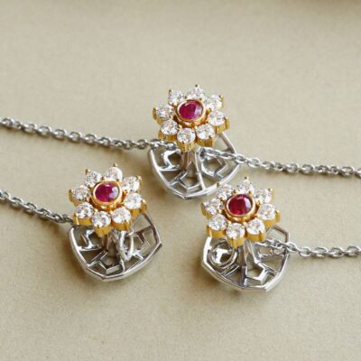 Amir Ruby & Diamonds Buttons