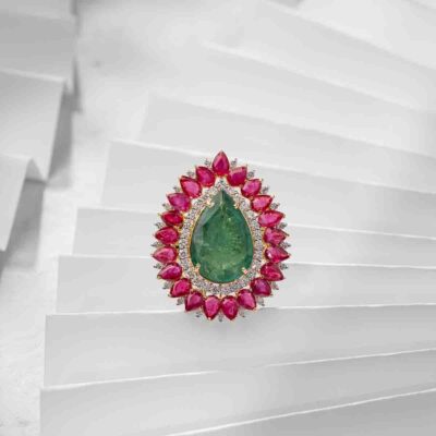 Hanna Emerald Cocktail Ring