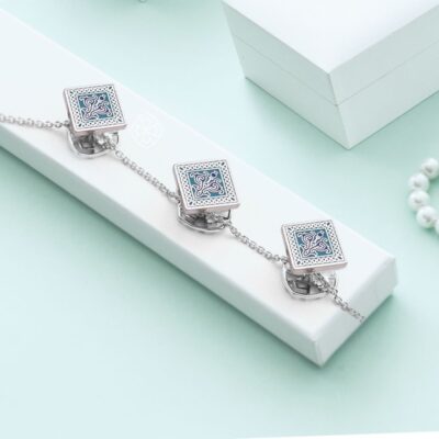 Brio Turquoise Kurta Buttons