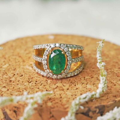 Mehnaz Emerald Ring