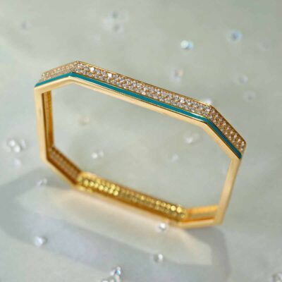 Safaa Enamel Square Bangle