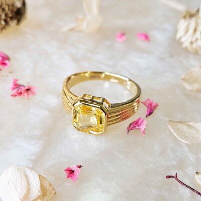 Canary Yellow Sapphire Ring